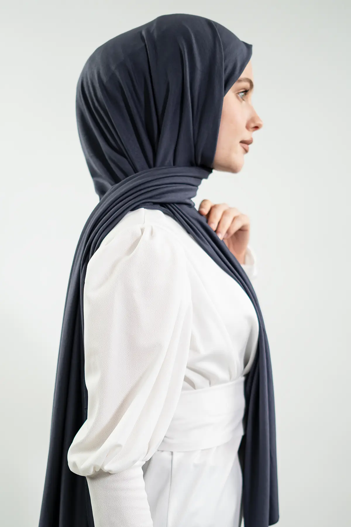 Penye Antrasit Şal-detail