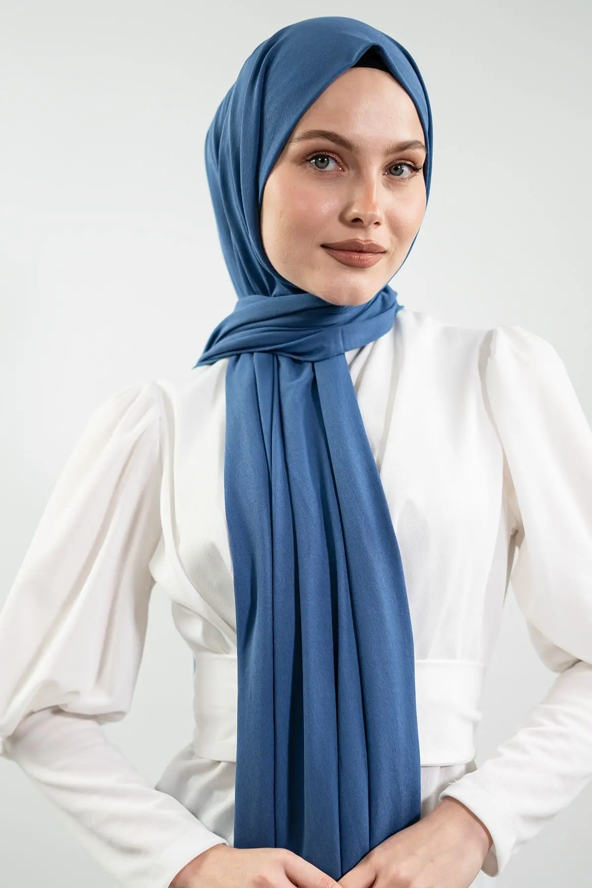 Penye Indigo Şal-detail