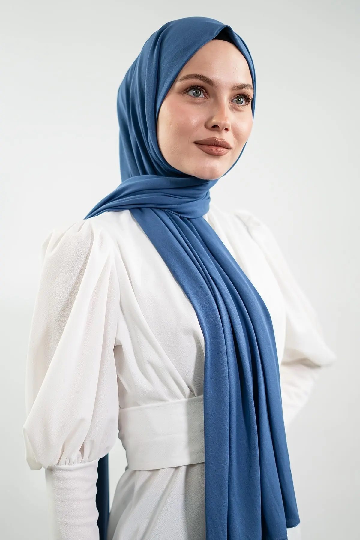 Penye Indigo Şal-detail