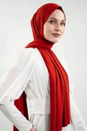Penye Kırmızı Şal