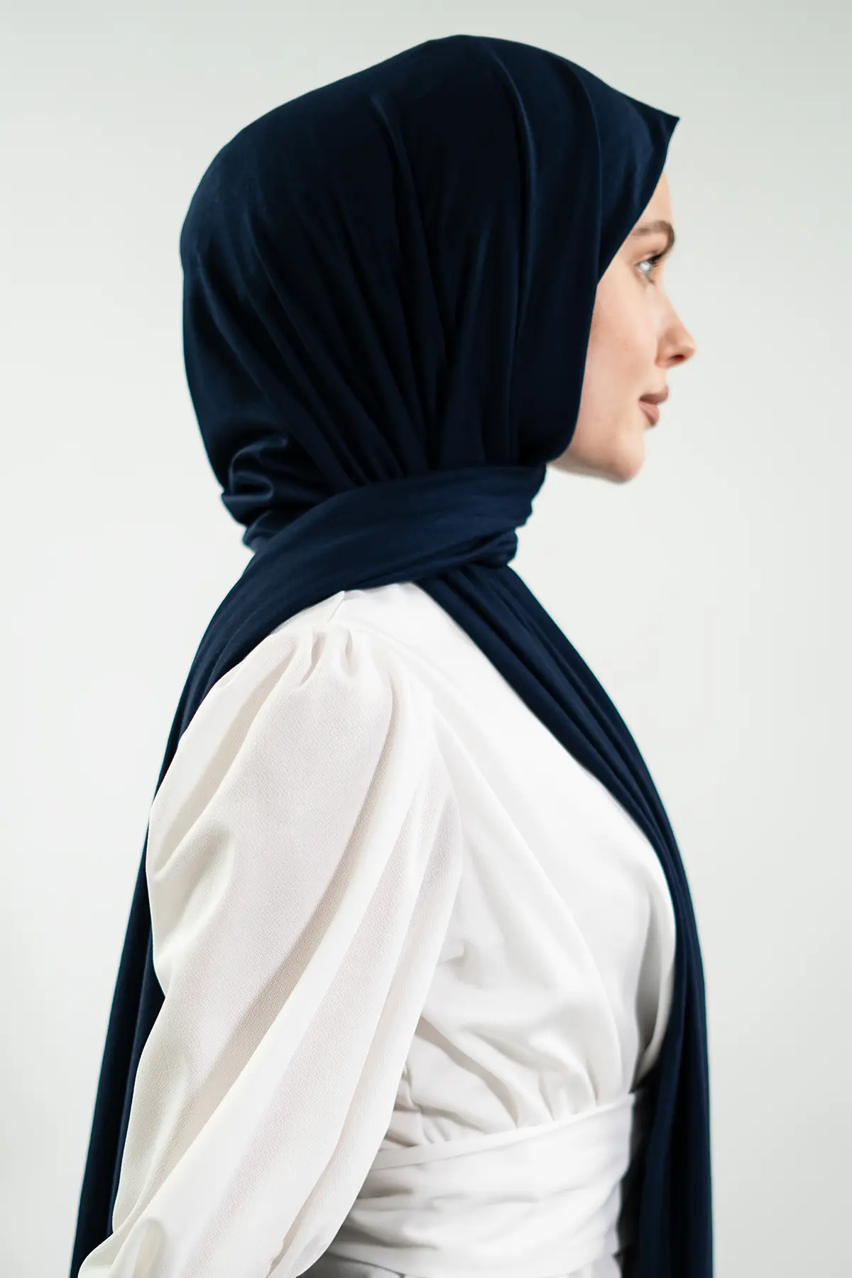 Jersey Navy Blue Shawl-detail