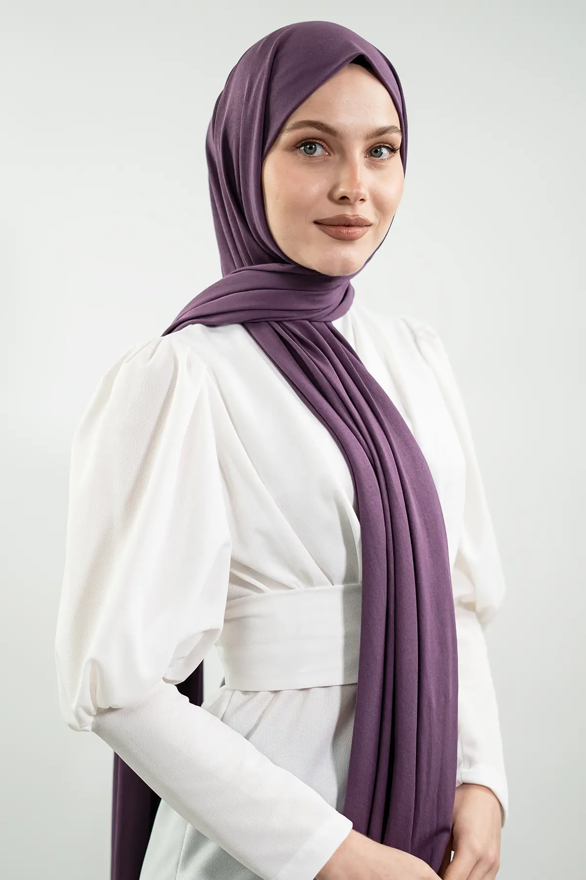 Penye Lila Şal-detail