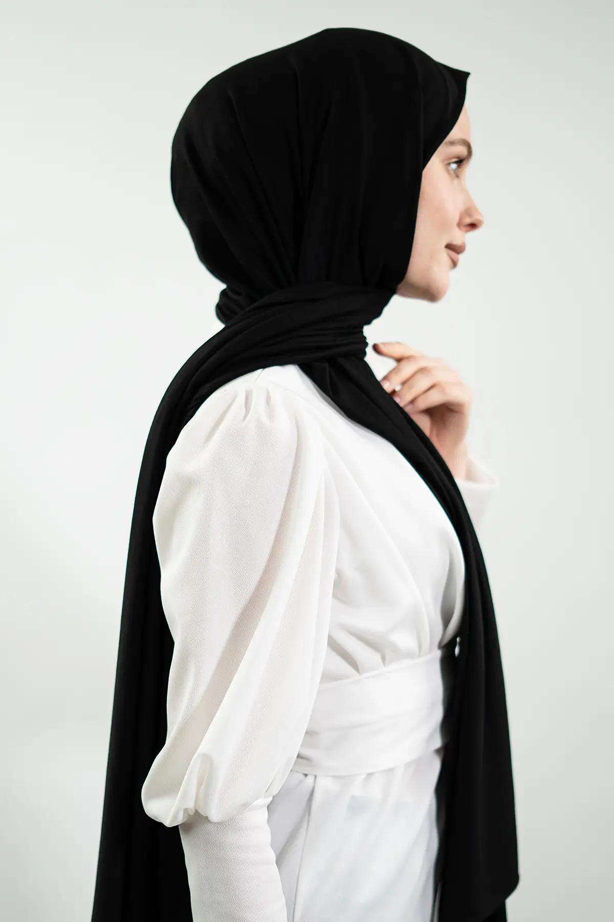 Penye Siyah Şal-detail