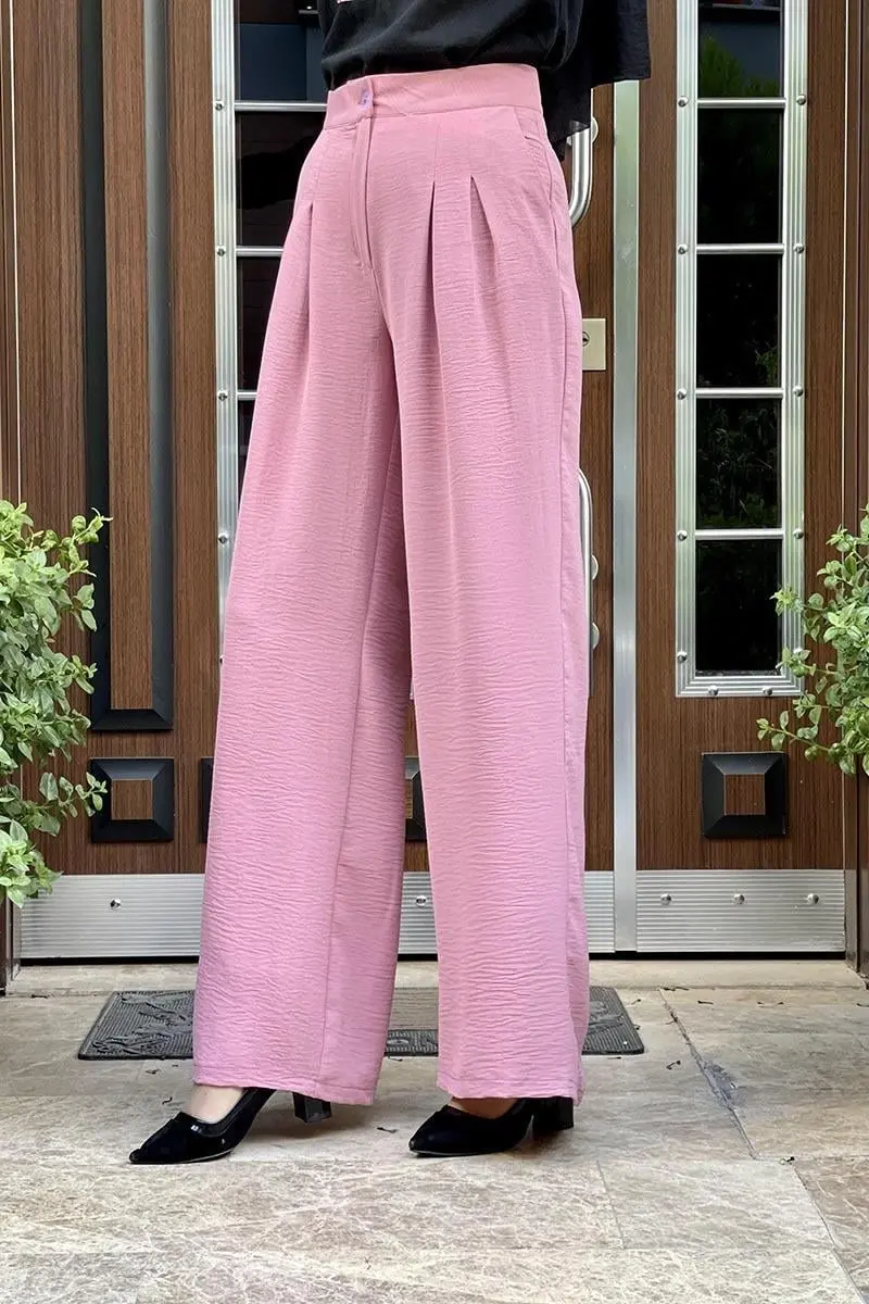 Pileli Aerobin Bol Paça Pantolon-detail