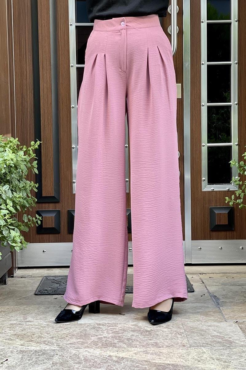 Pleated Aerobin Wide Leg Trousers