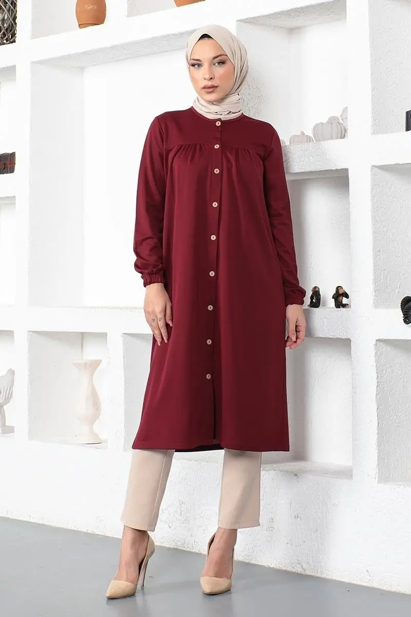 Pleated Hijab Tunic-detail