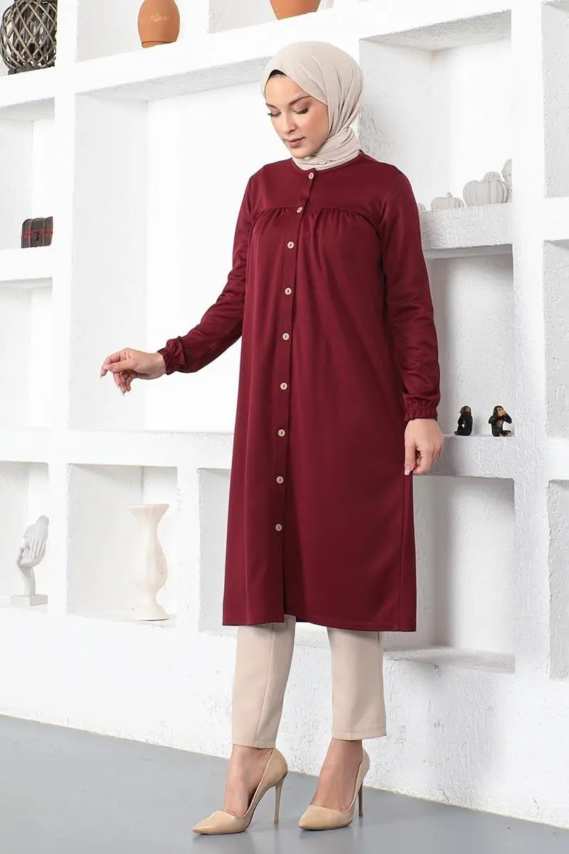 Pleated Hijab Tunic-detail