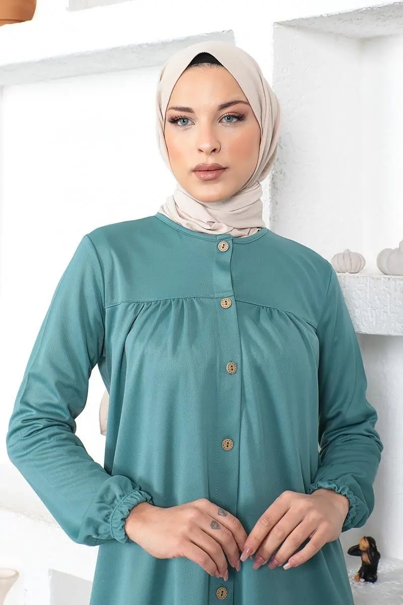 Pileli Tesettür Tunik-detail