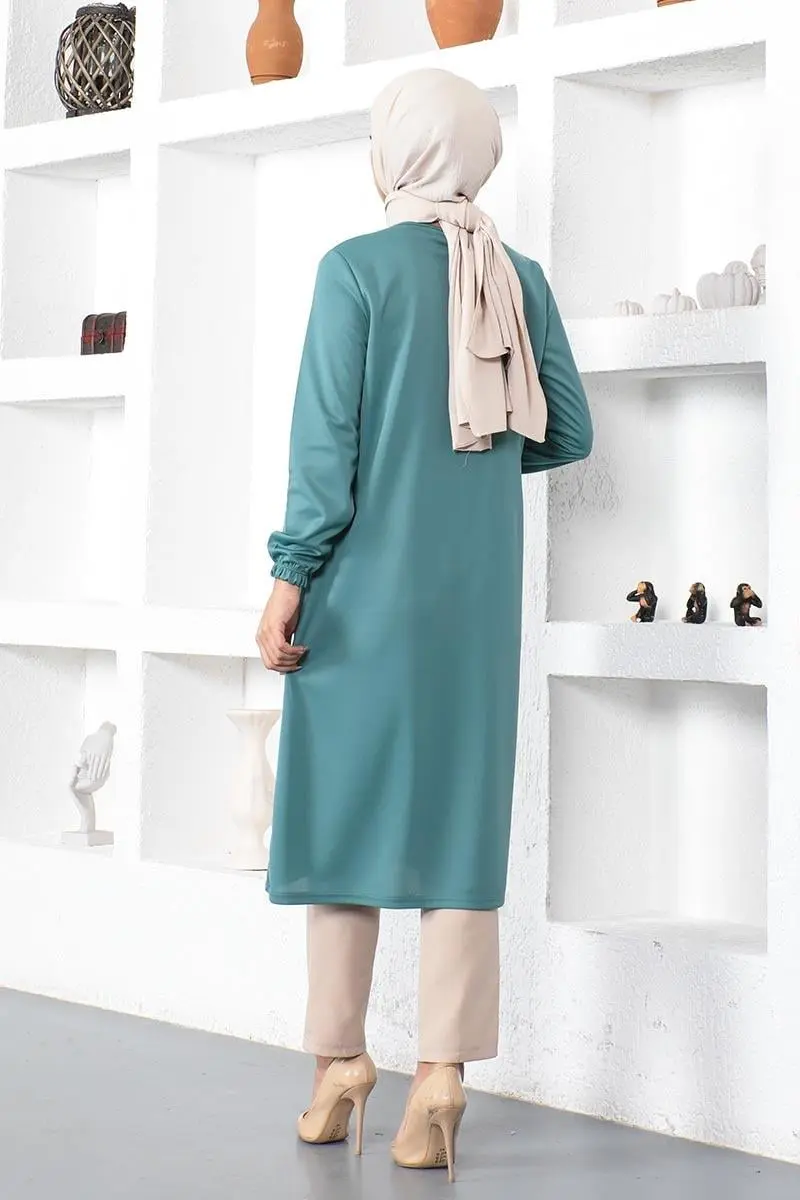 Pileli Tesettür Tunik-detail