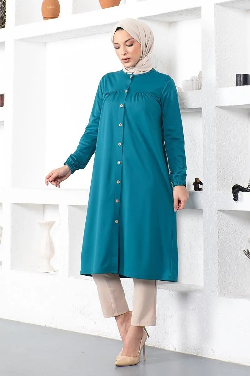 Pleated Hijab Tunic-detail