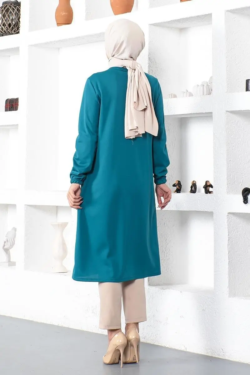 Pleated Hijab Tunic-detail