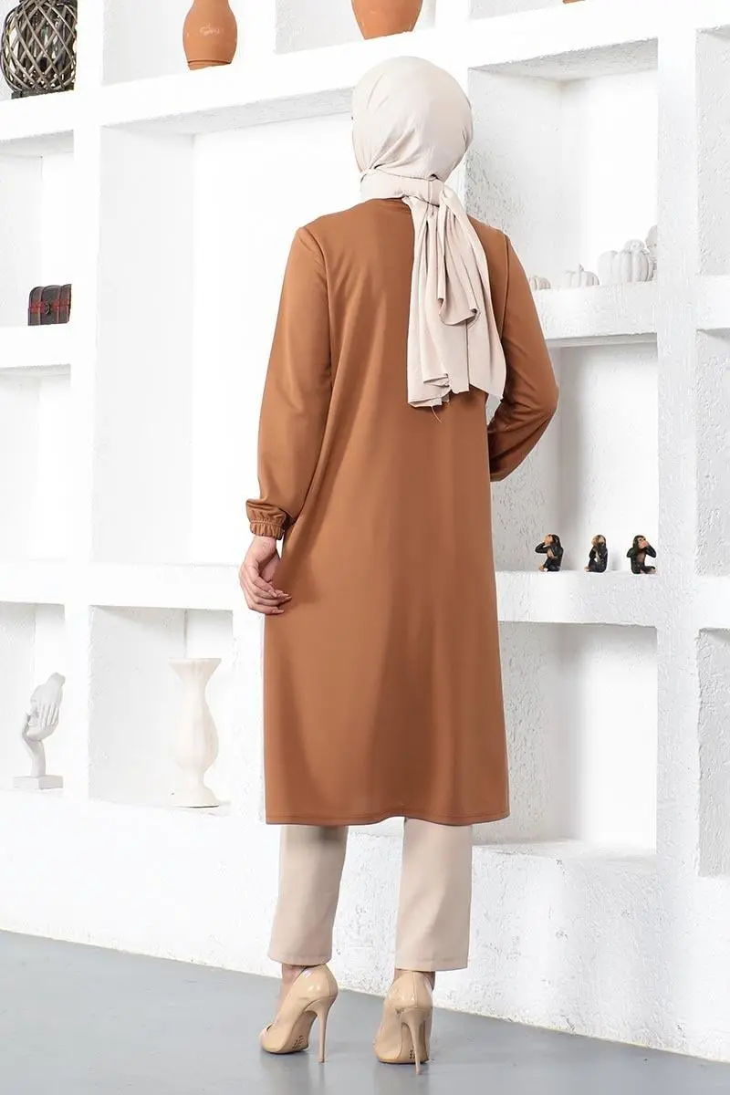 Pleated Hijab Tunic-detail