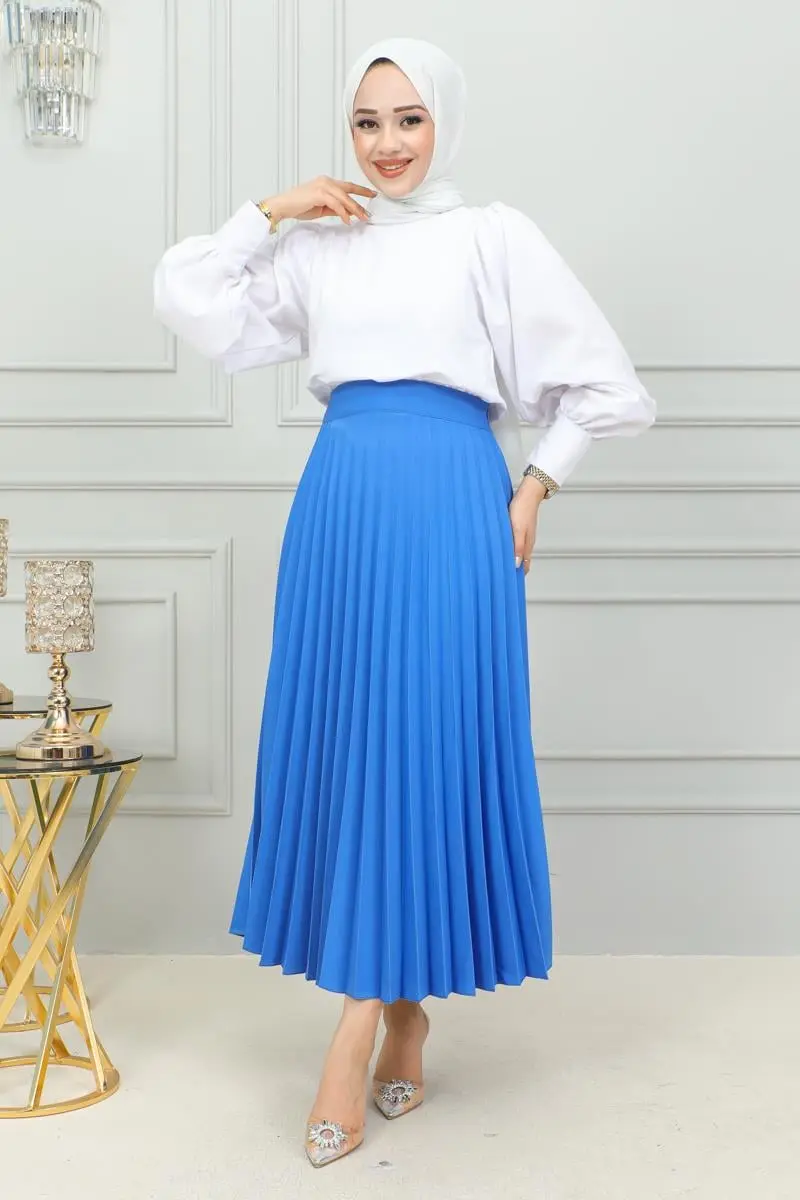 Piliseli Etek Mavi-detail