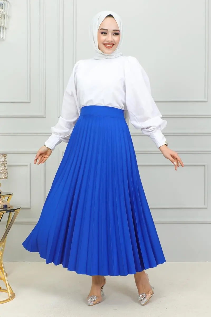 Piliseli Etek Saks Mavisi-detail