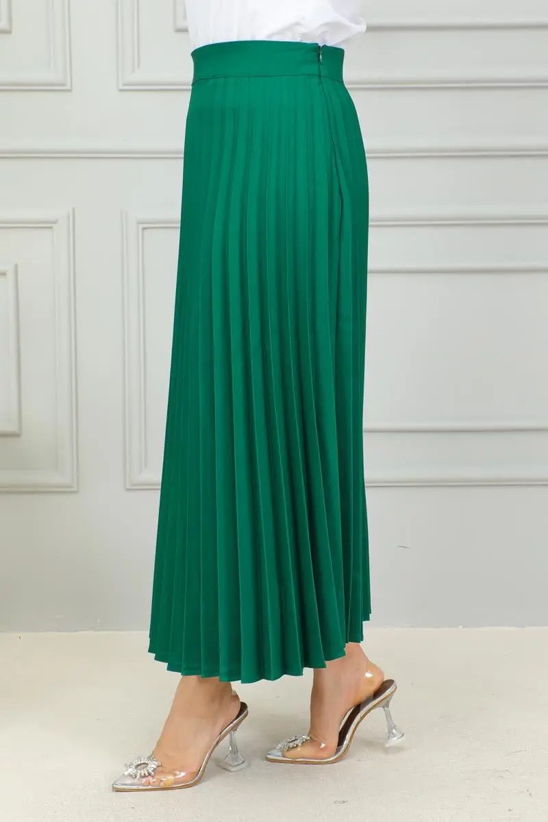 Piliseli Etek Zümrüt Yeşili-detail