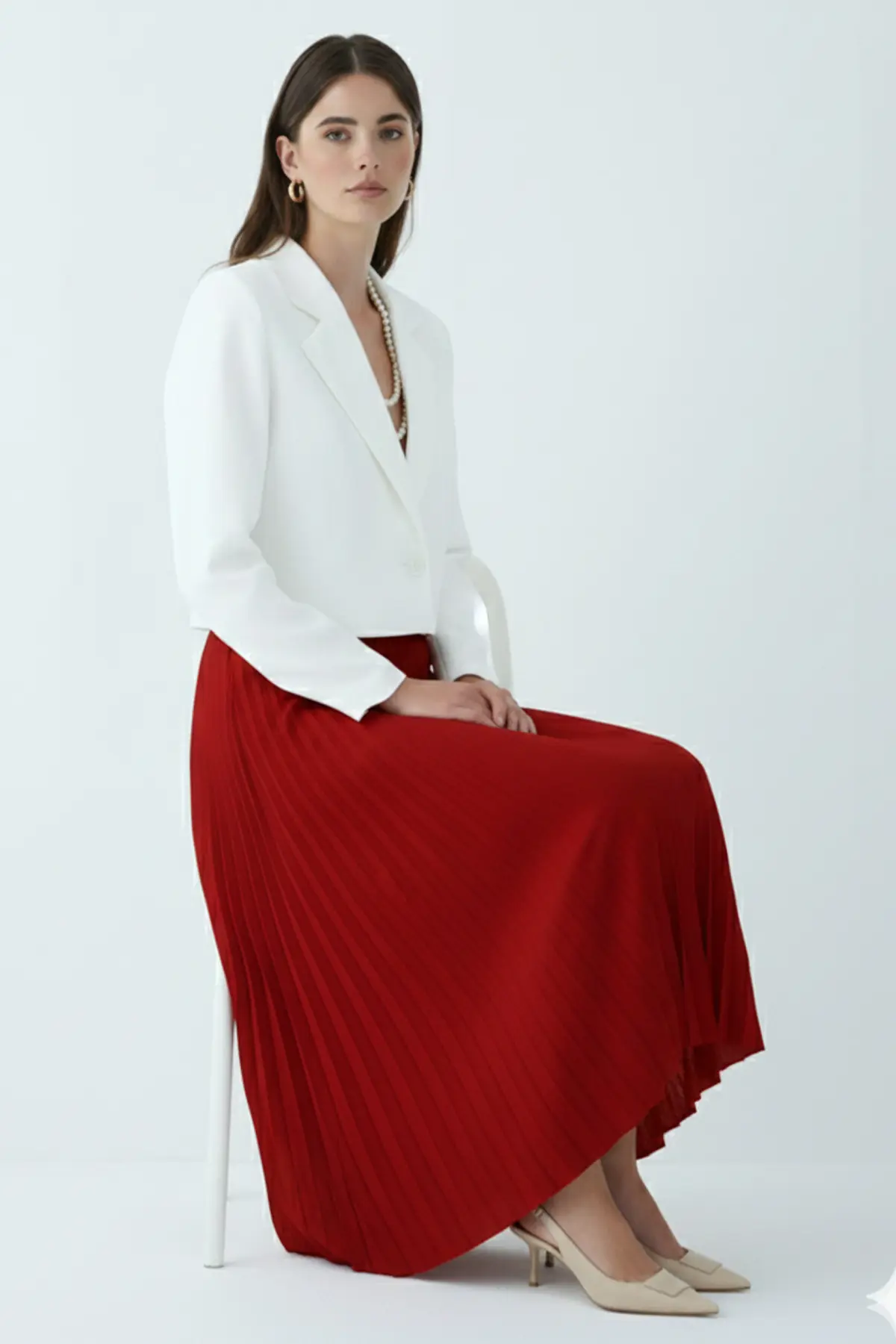 Pleated Skirt-detail