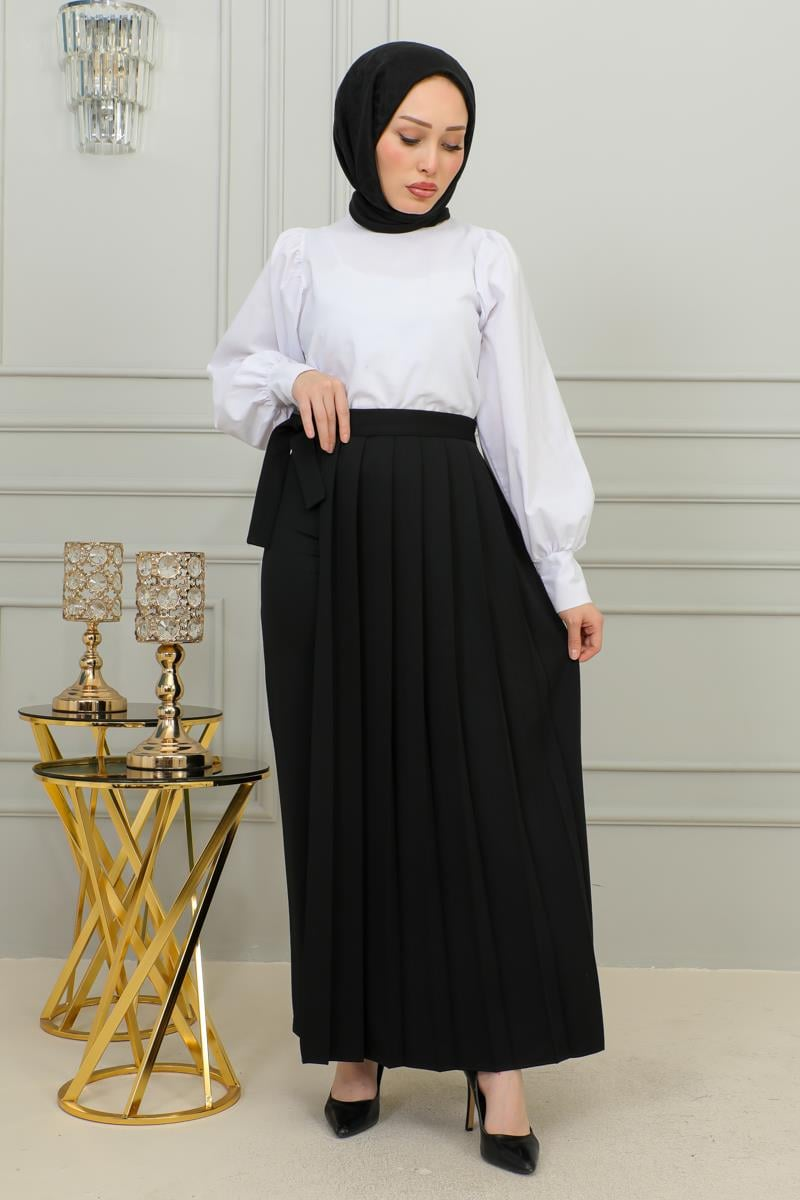 Pleated Trouser Skirt