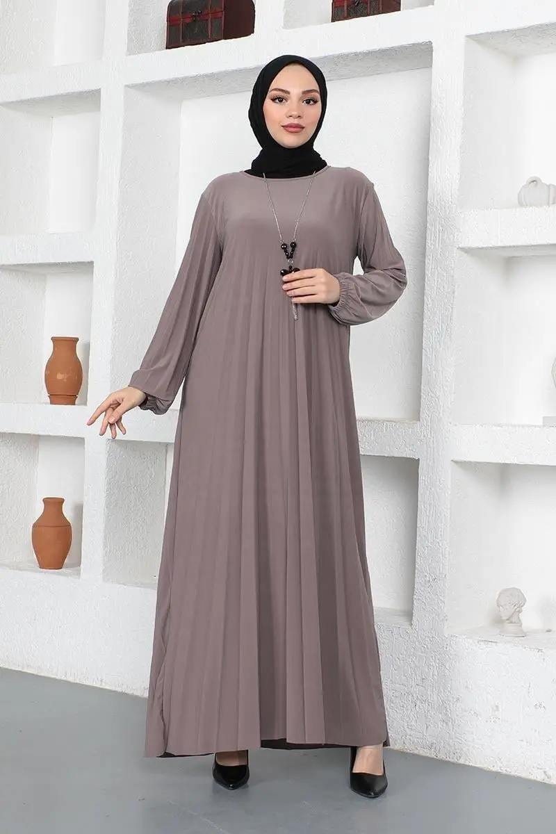 Pleated Sandy Dress-detail