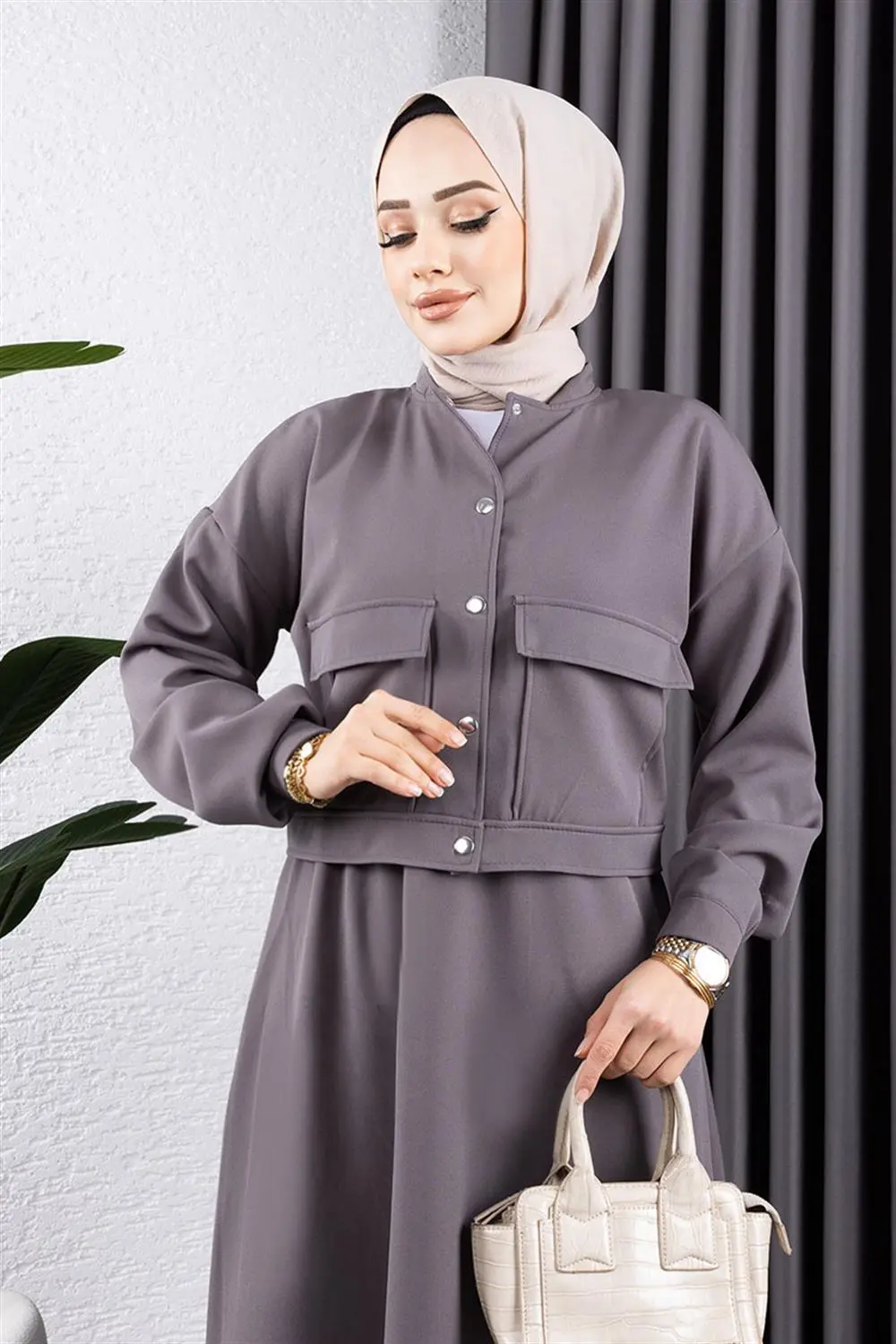 Cep Detaylı Etekli Takım-detail