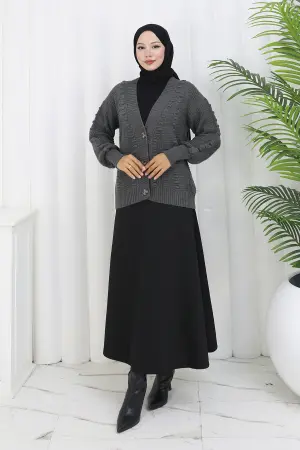 Ponponlu Triko Hırka