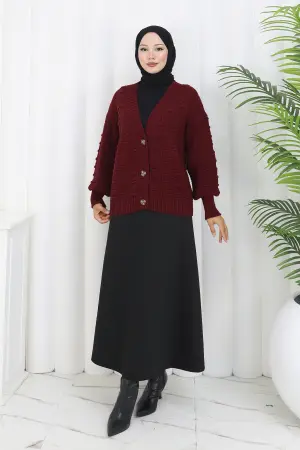 Ponponlu Triko Hırka