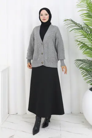 Pompom Knitted Cardigan