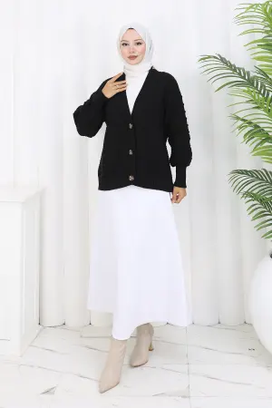 Pompom Knitted Cardigan