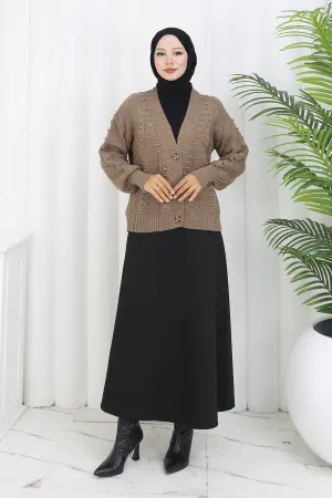 Pompom Knitted Cardigan