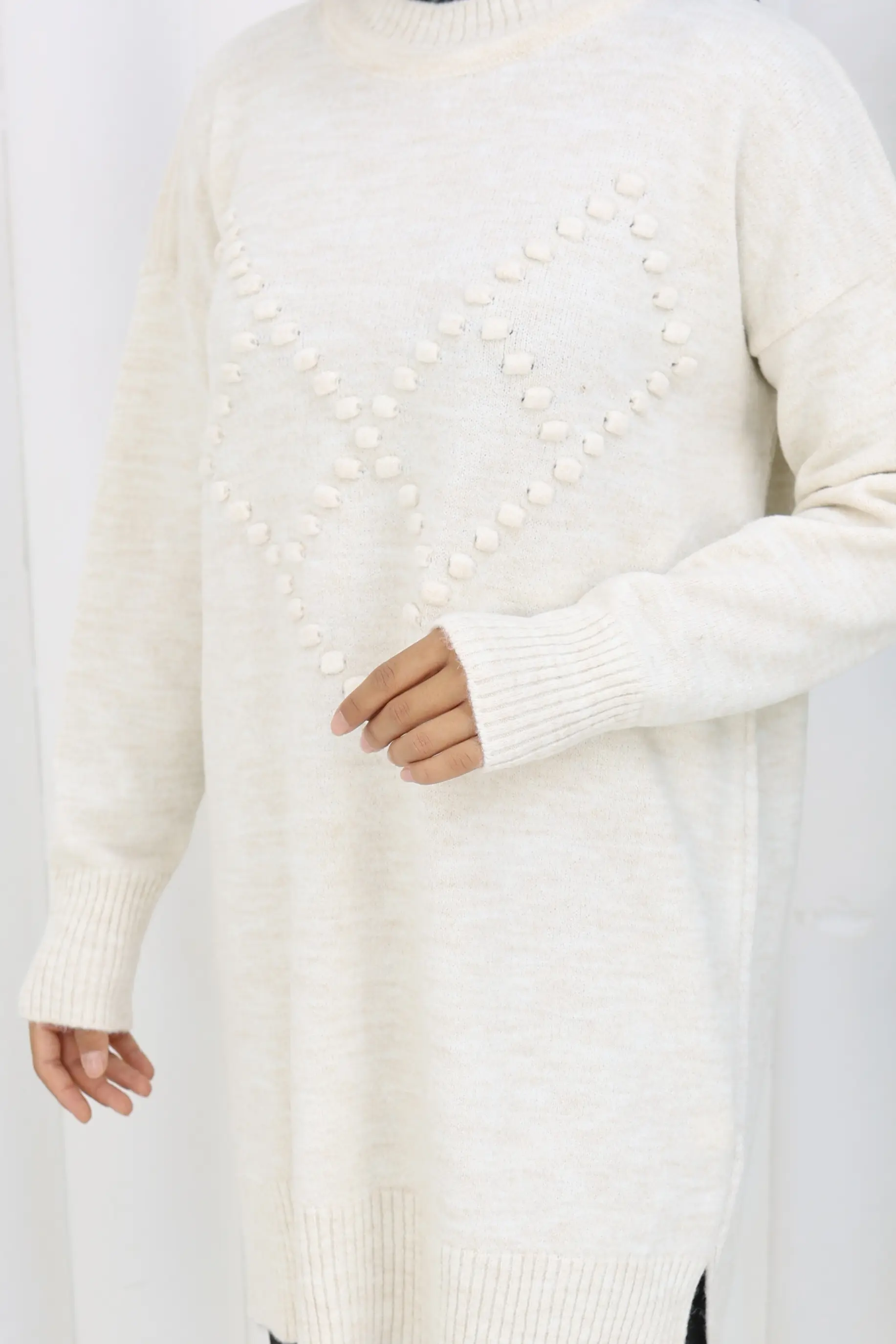 Pompom Knitted Sweater-detail