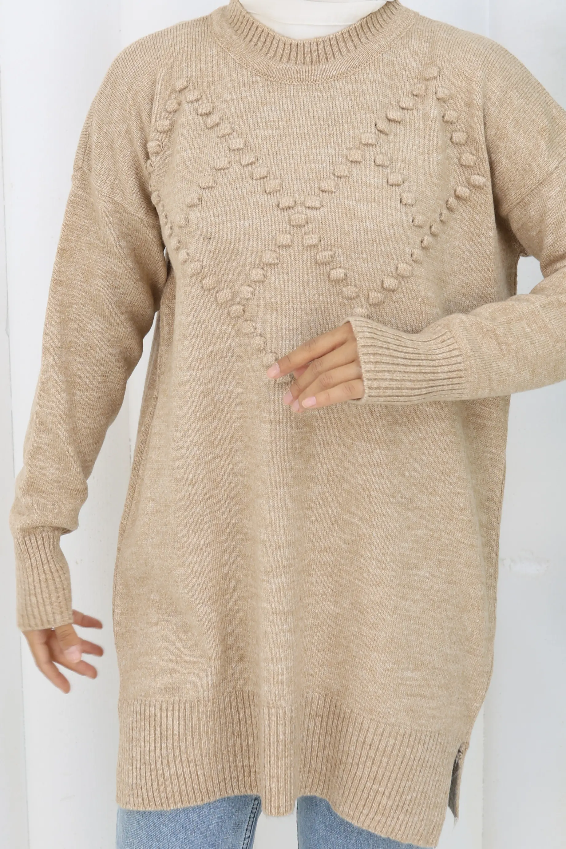 Pompom Knitted Sweater-detail