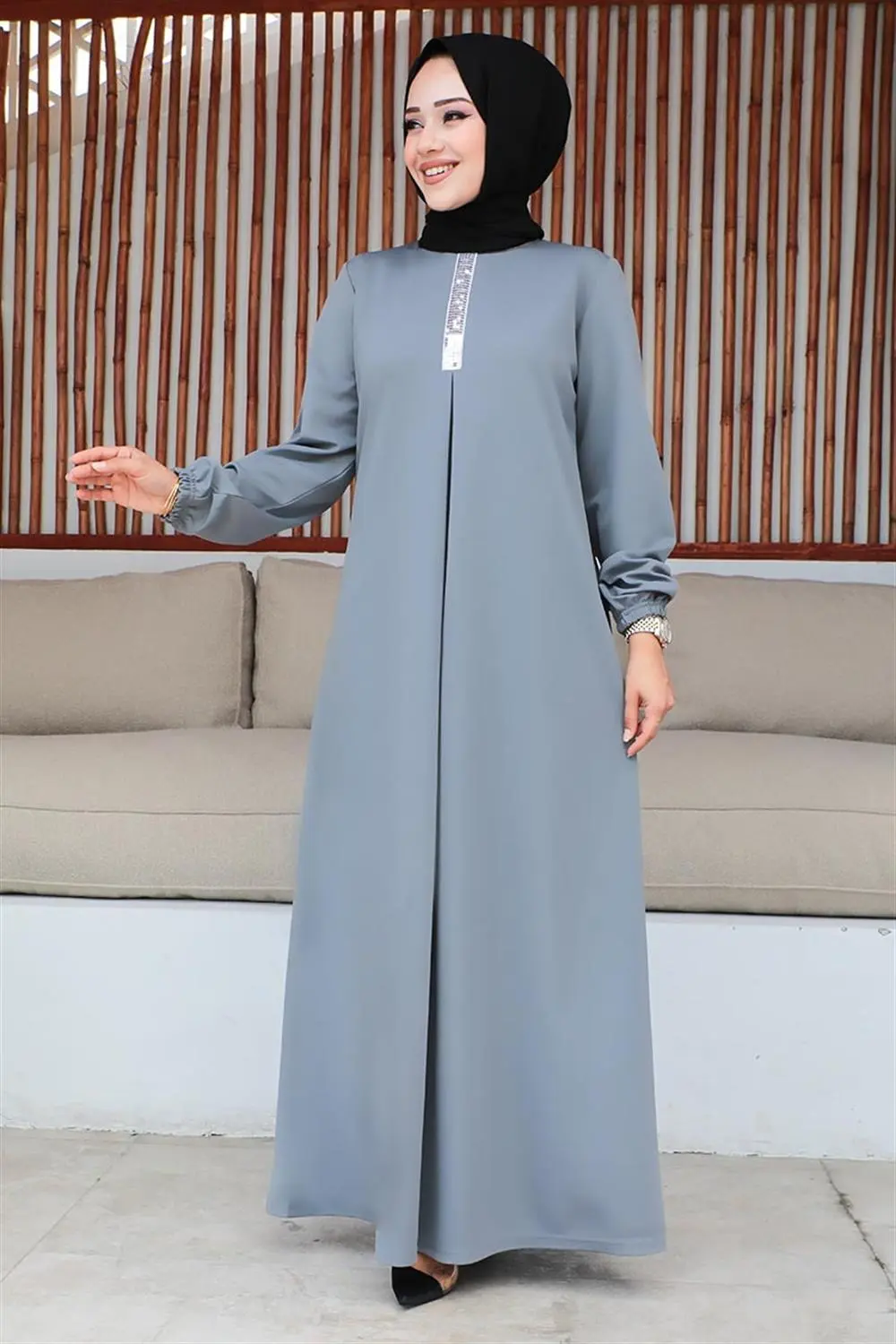 Sequined Hijab Dress-detail