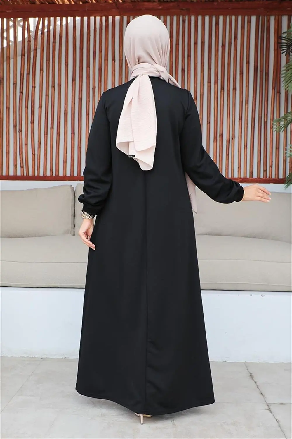 Pul Payetli Tesettür Elbise-detail