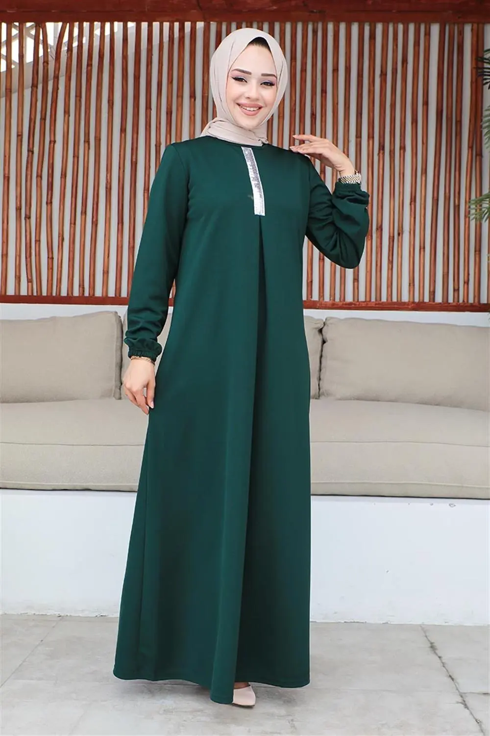 Sequined Hijab Dress-detail