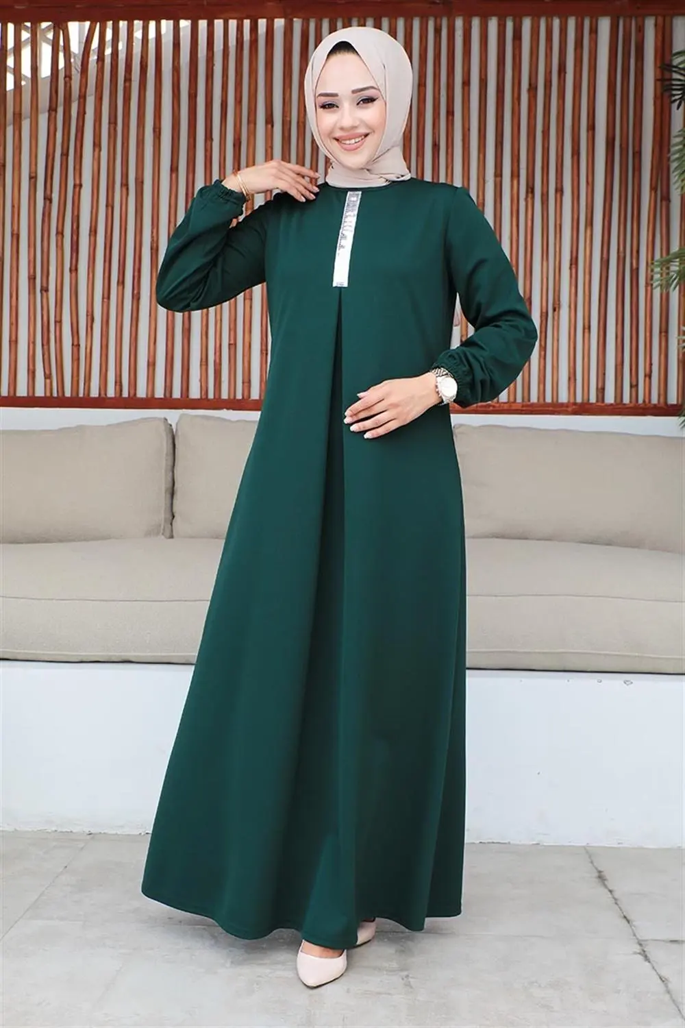 Sequined Hijab Dress-detail