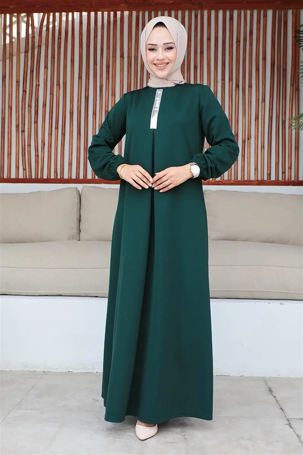 Sequined Hijab Dress-detail