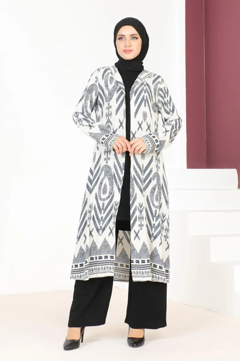 Renkli Tesettür Takım Bej-detail