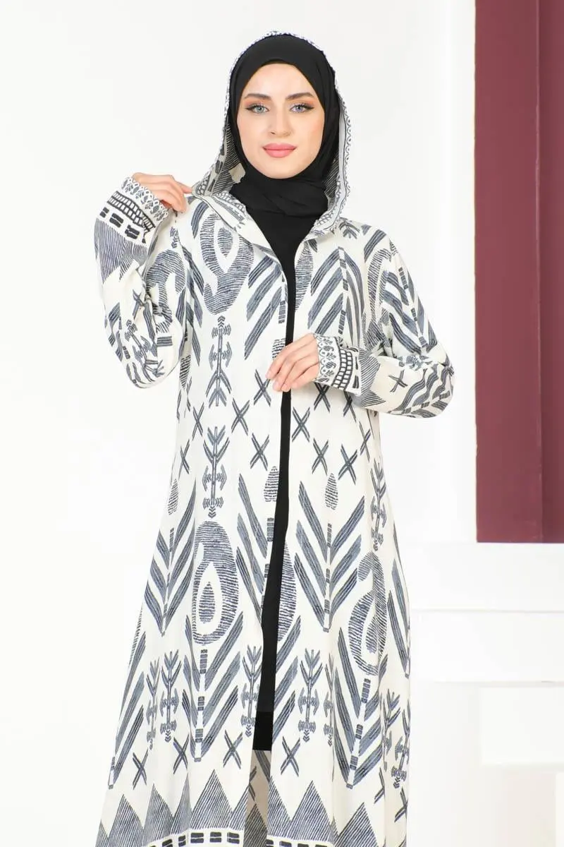 Renkli Tesettür Takım Bej-detail