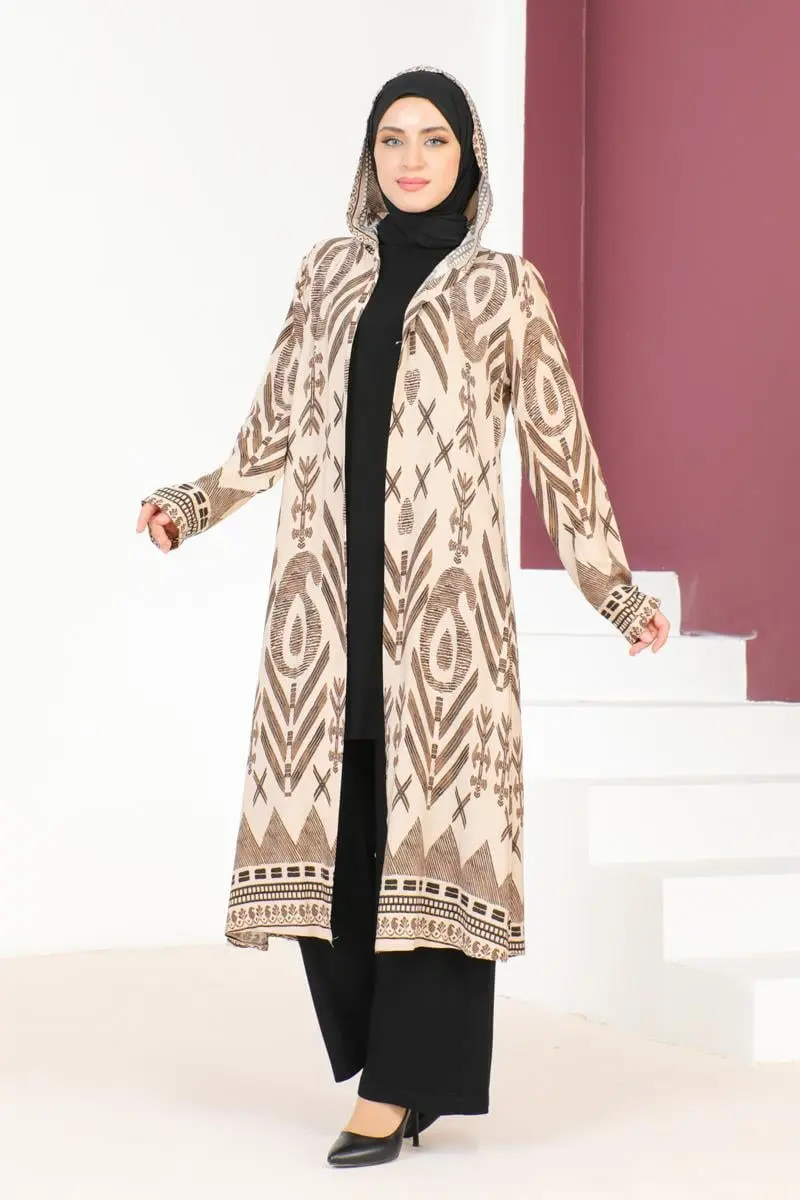 Renkli Tesettür Takım Vizon-detail