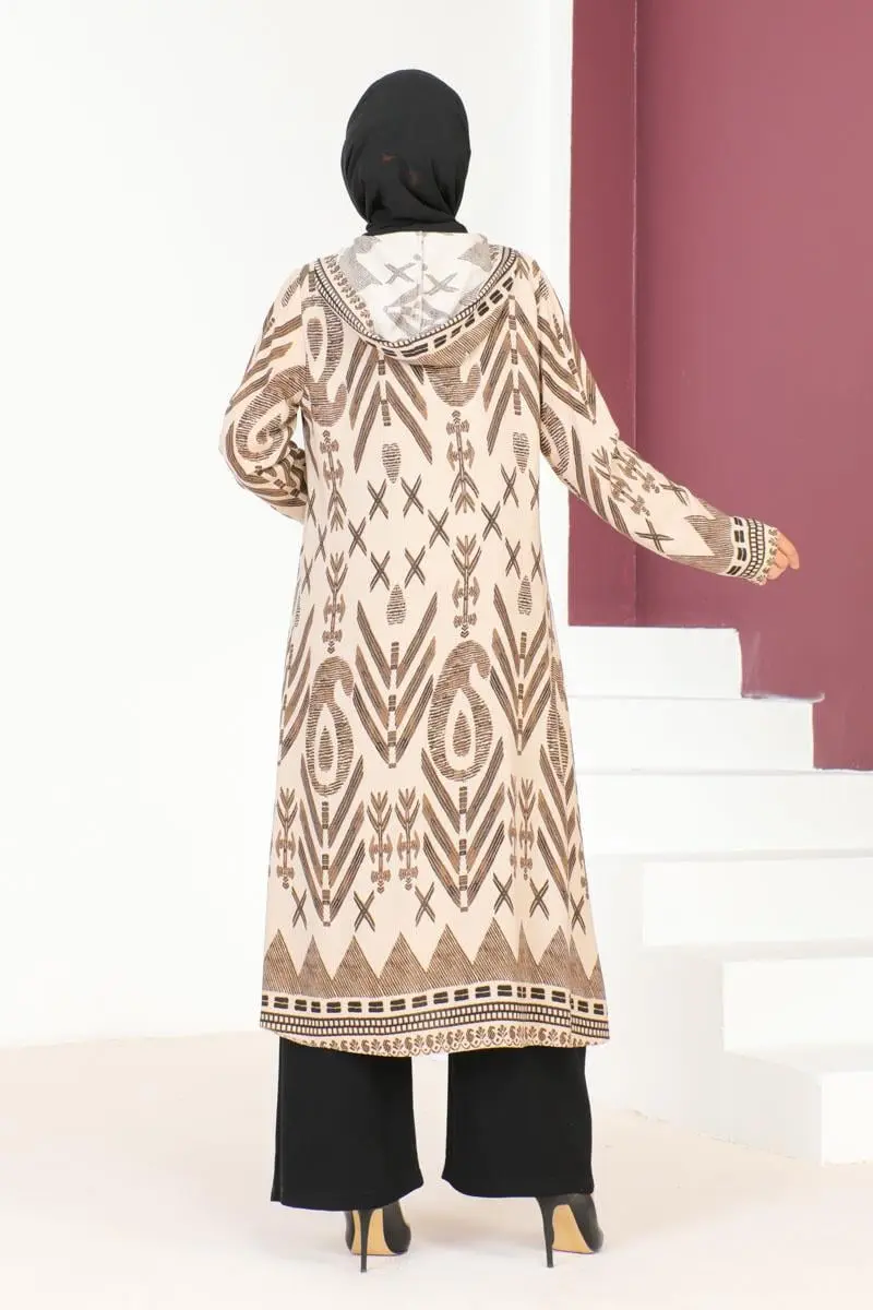 Renkli Tesettür Takım Vizon-detail