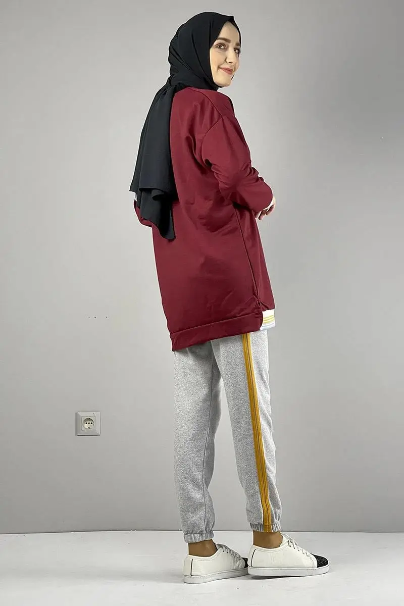 Ribana Çizgili Sweat-detail