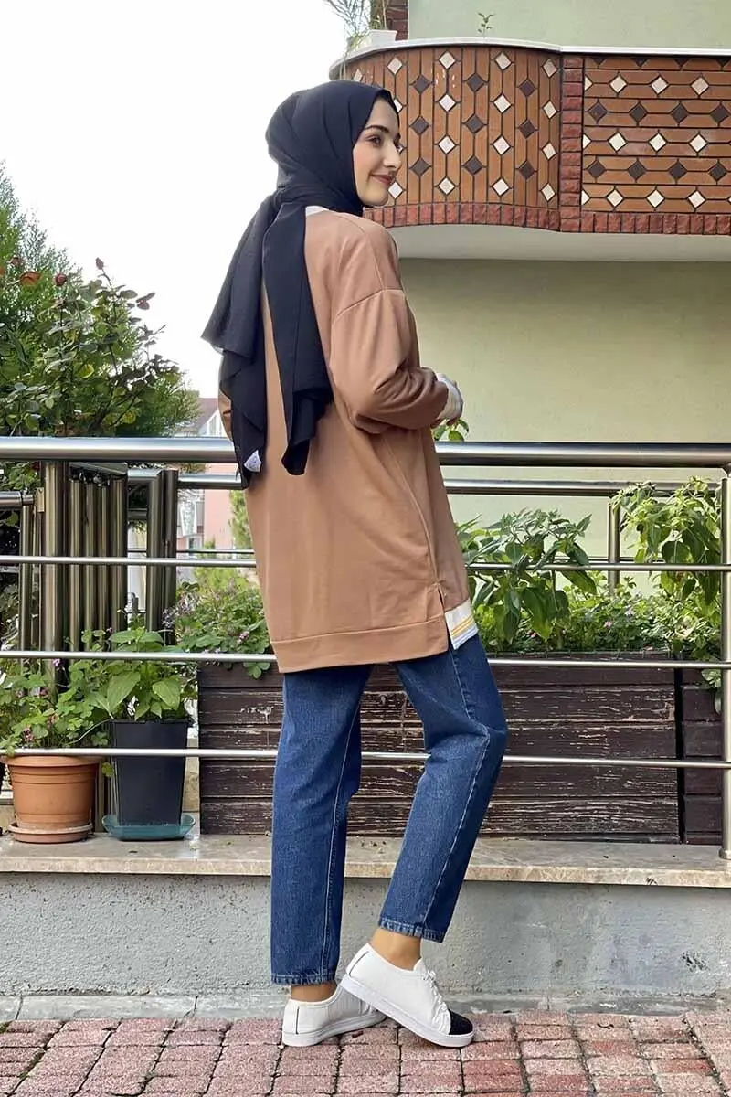 Ribana Çizgili Sweat-detail