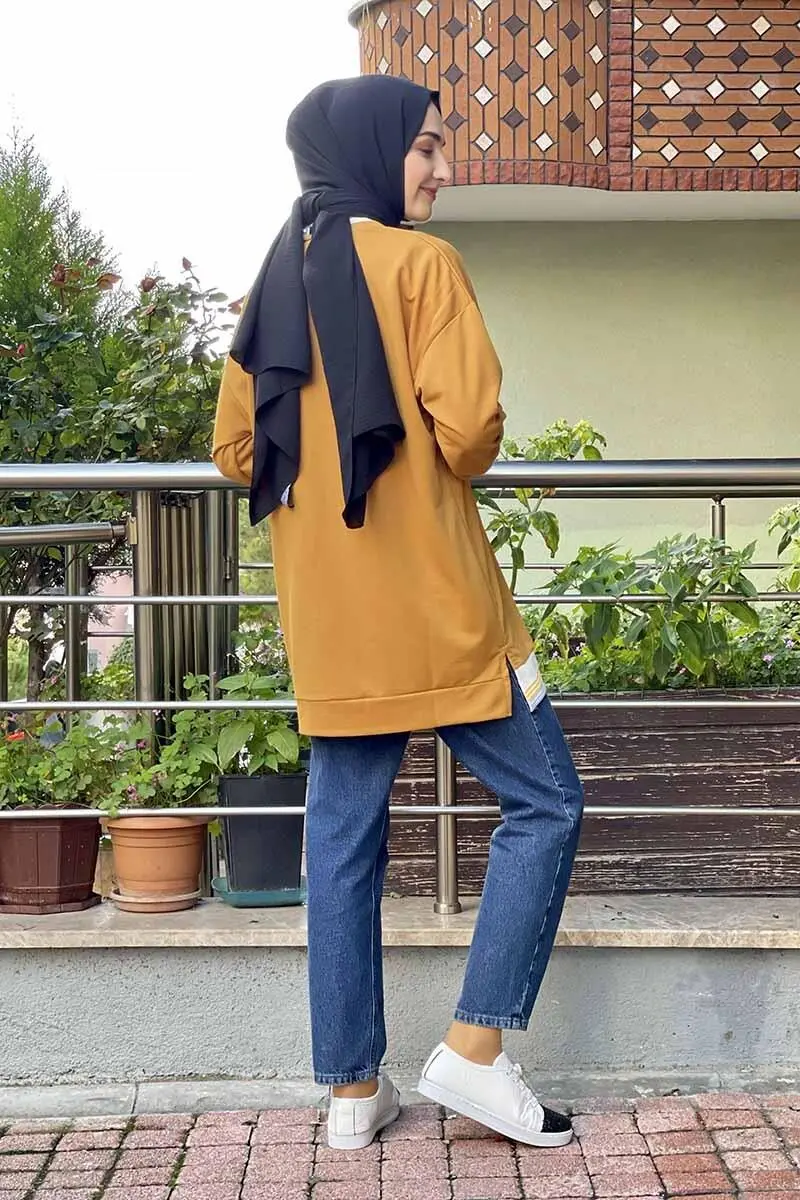 Ribana Çizgili Sweat-detail