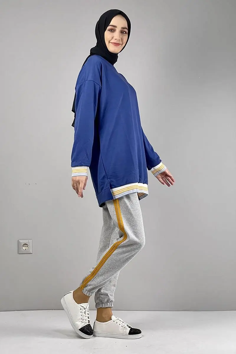 Ribana Çizgili Sweat-detail