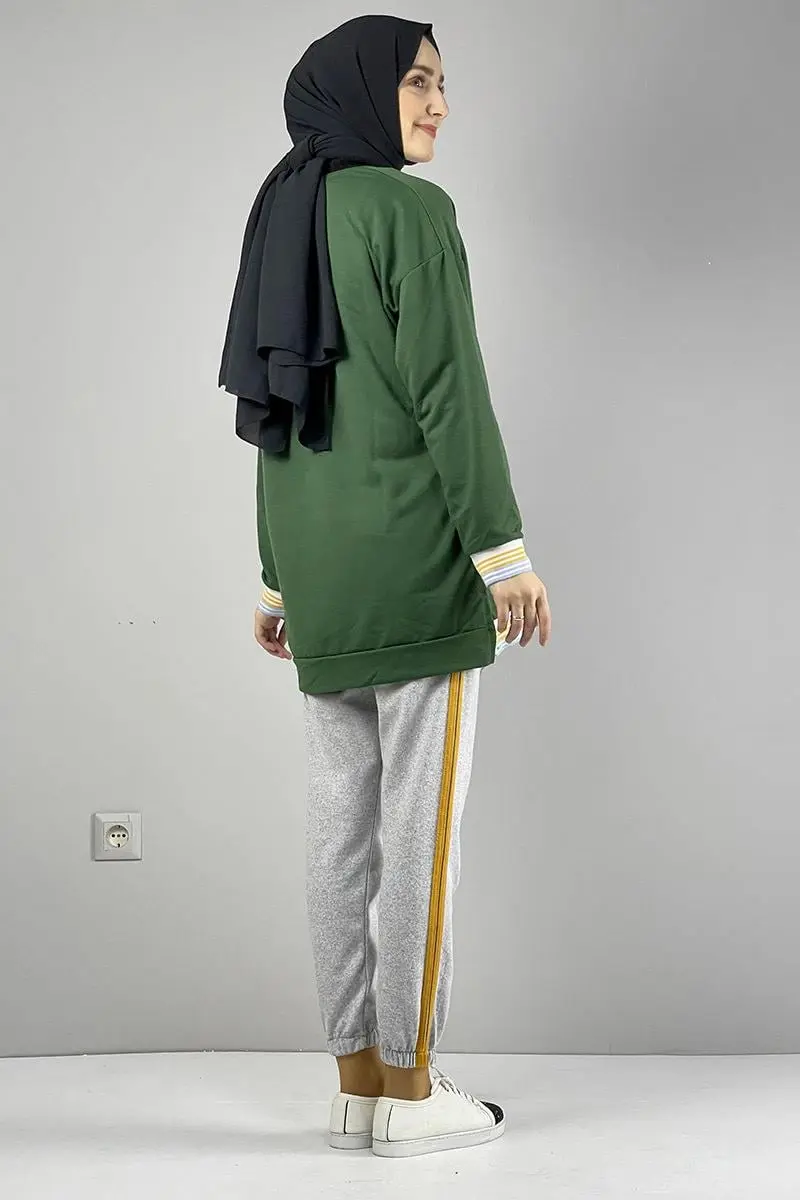 Ribana Çizgili Sweat-detail