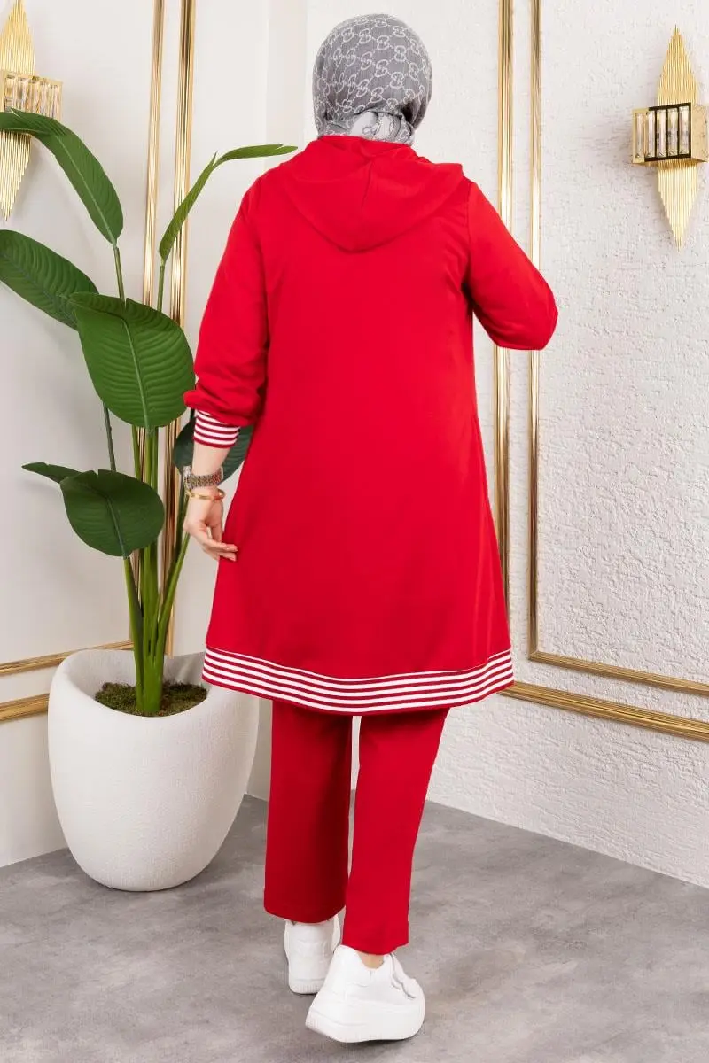 Ribbed Detailed Sports Suit-detail