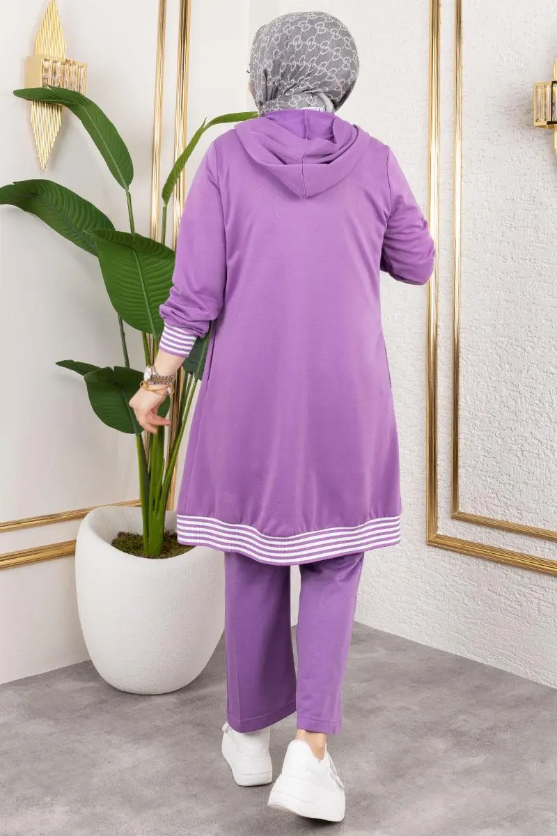 Ribbed Detailed Sports Suit-detail