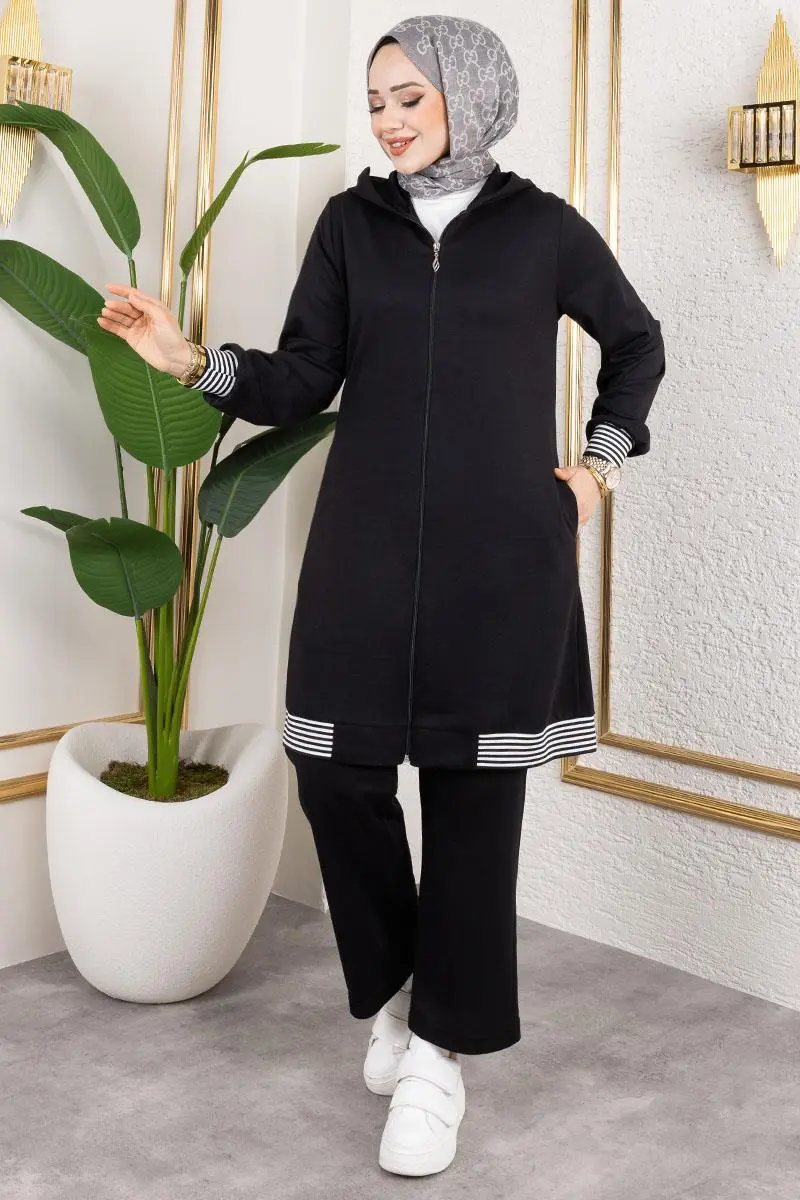 Ribbed Detailed Sports Suit-detail