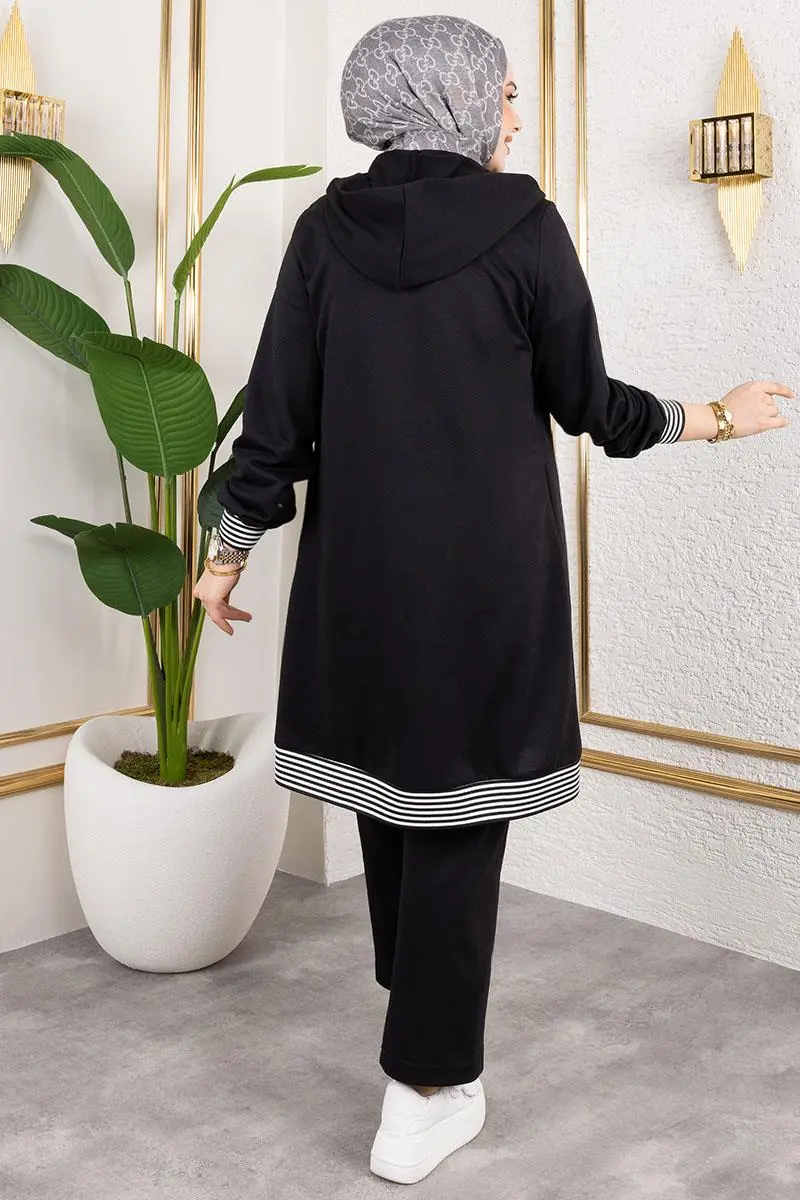 Ribbed Detailed Sports Suit-detail