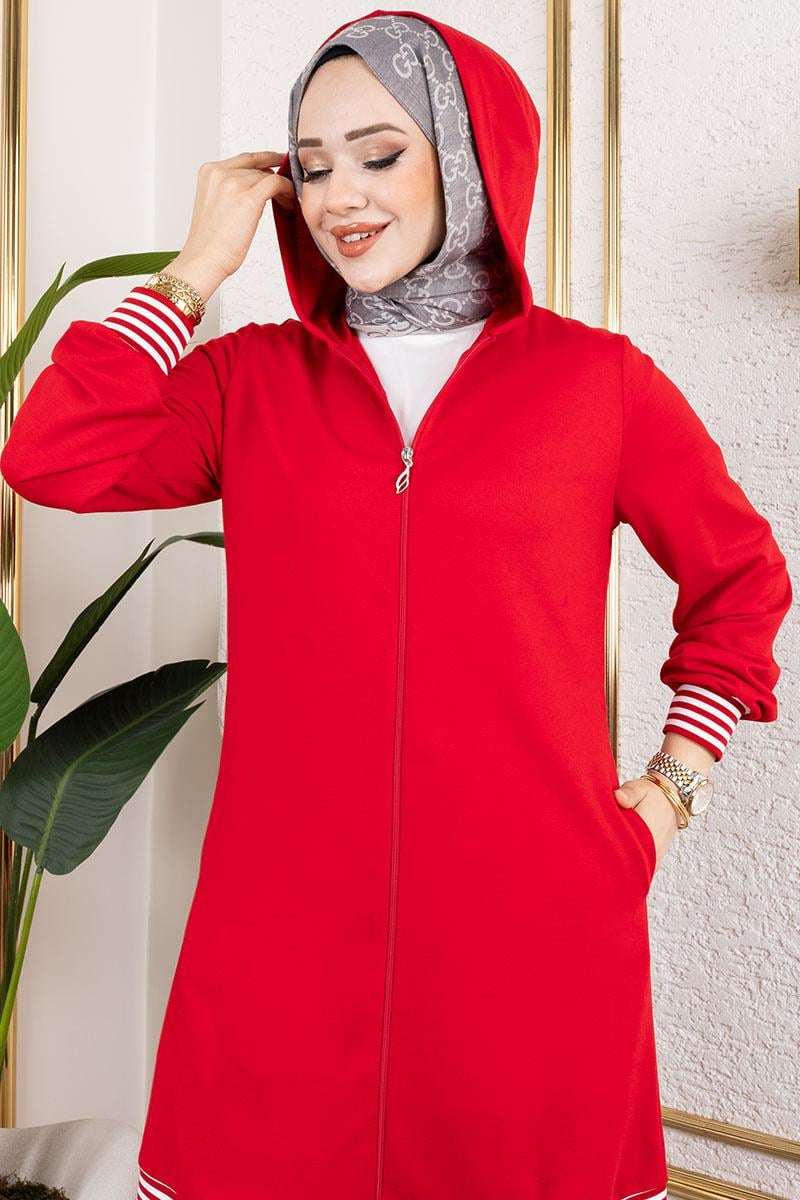 Ribbed Detailed Sports Suit