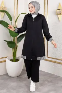 Ribana Detaylı Spor Takım Siyah